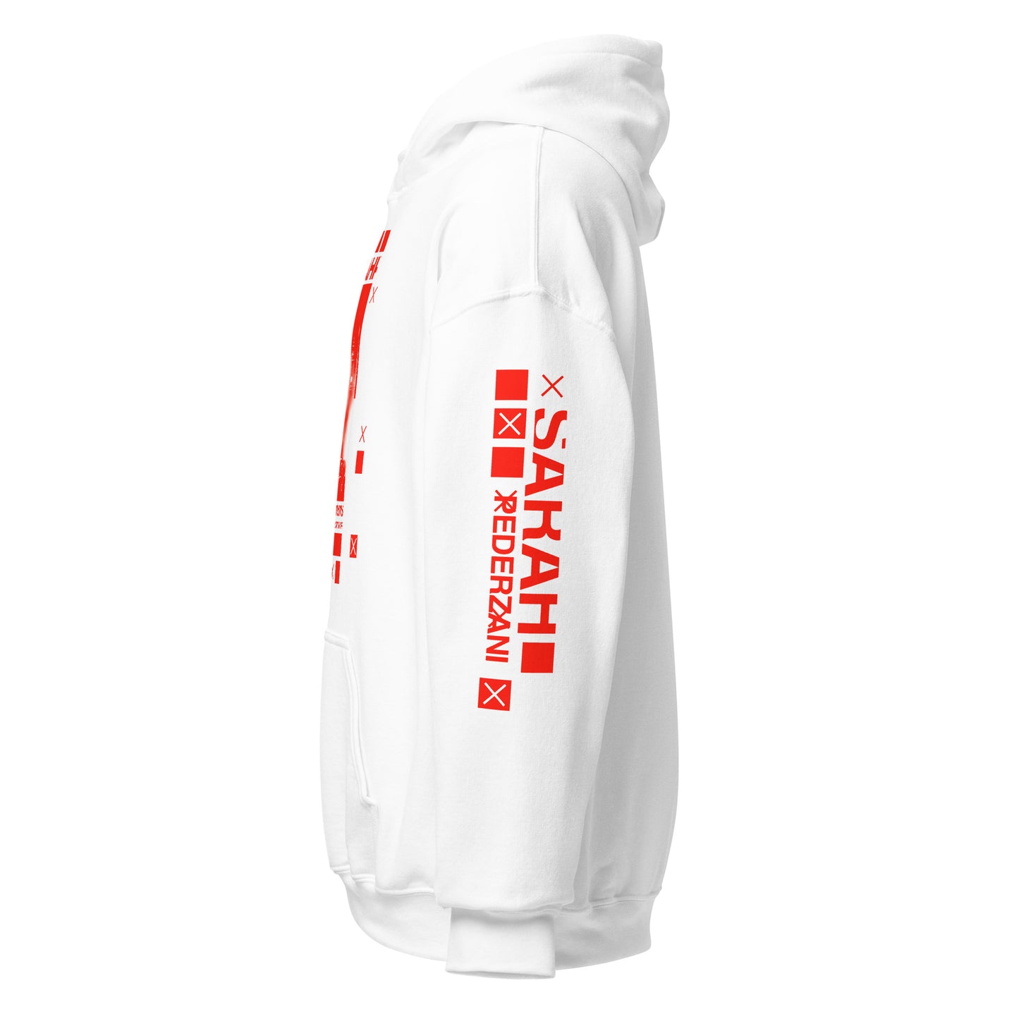 325 Hoodie - White//Red